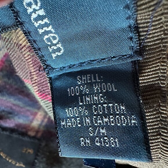 VTG Polo Ralph Lauren Green Brown Windowpane Gents Tweed Cabbie Newboy Hat S/M - Picture 12 of 14